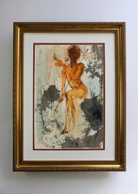 Salvador Dali 1967 Biblia Sacra Elijah Framed Original Lithograph