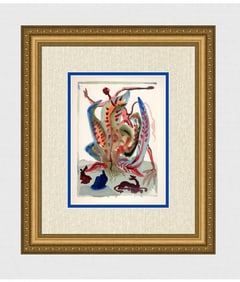 1960 Salvador Dali Gluttony Authentic Woodcut