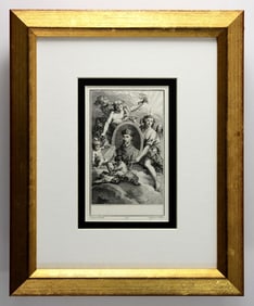 Nicolas Portrait of Marchand etching signed