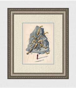 1960 Salvador Dali Simonists Authentic Woodcut