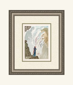 Salvador Dali 1960 Woodcut Beauty of Sculptures Signed Framed