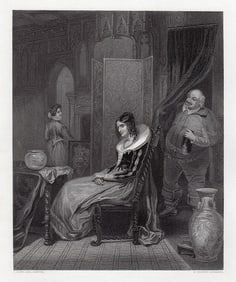 George Clint 1853 Engraving Falstaff Framed