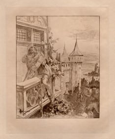 Edmond Malassis LIMITED Engraving Young Love Limited FRAMED