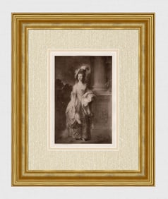 Thomas Gainsborough Antique Print Mrs Mary Graham Signed FRAMED
