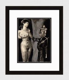 Pablo Picasso 1954 La Comedie Humaine Color Lithograph Framed