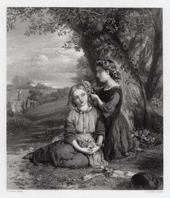 George Smith The Sisters 1867 Engraving Signed