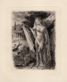 Psyche Original 1955 Paul-Emile Becat Limited Drypoint Etching