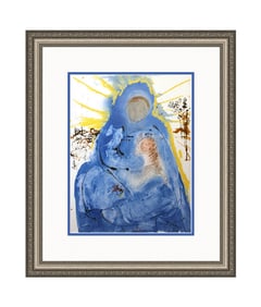 Salvador Dali Biblia Sacra 1967 Virgin Mary Lithograph Framed