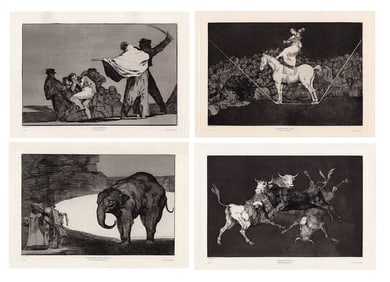 Francisco de Goya y Lucientes Four Etching Los Proverbios Framed