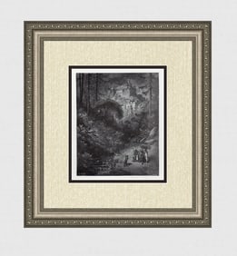 Gustave Dore Puss in Boots V 1880 Woodcut Signed