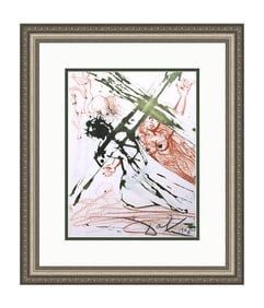 Salvador Dali 1967 Framed Original Jesus and Pilate Lithograph