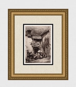 1800s Original MORTIMER MENPES Etching SIGNED FRAMED
