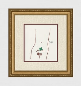 1968 Pablo PICASSO Color Lithograph ADAM Framed SIGNED