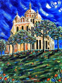 Arthur Kinslow Orginal Painting Sacre Couer 30 x 40 Inches Landscape