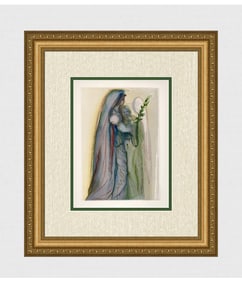 1960 Salvador Dali Final Prayer Woodcut