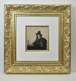 REMBRANDT Etching B277 Jan Asselyn Painter FRAMED