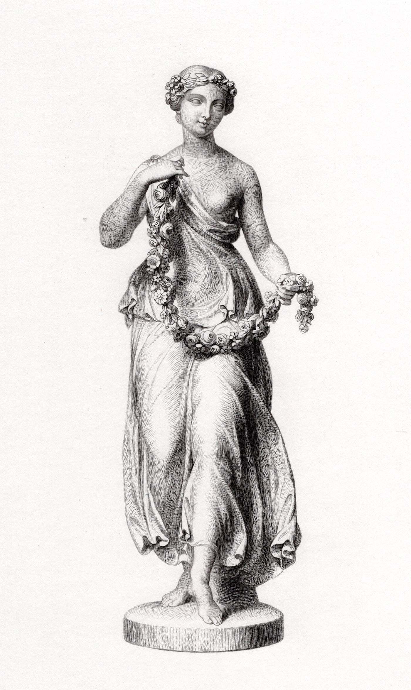 1800s Benjamin Edward Spence Engraving "Spring" FRAMED (1 of 2)