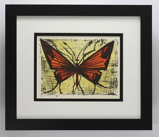Bernard Buffet The Orange Butterfly 1967 lithograph