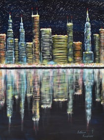 Arthur Kinslow Orginal Painting Cityscape VI 30 x 40 Inches