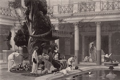 Gustave Clarence Rodolphe Boulanger Gynaeceum 1875 Antique Print