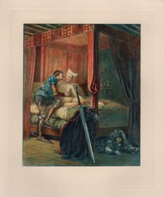 Edmond MALASSIS Risque Engraving The Knights Fantasy Limited FRAMED