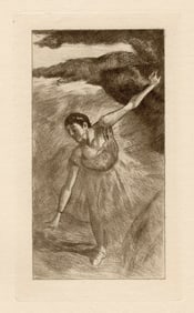 1892 Edgar Degas Etching Ballet Dancer Framed