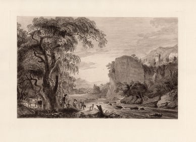 Paul Sandby Landscape 1888 etching