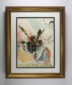 Salvador Dali 1967 Original Biblia Sacra Noah Framed Lithograph