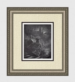 Gustave Dore Donkeyskin V 1880 Wood Engraving Signed