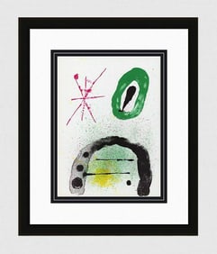 Original 1963 JOAN MIRO Color Lithograph M347 "Gardener's Daughter" FRAMED