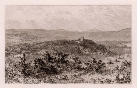 Alfred Dawson Okehampton 1889 etching