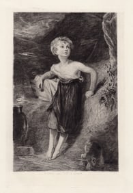 Sir Thomas Lawrence A Child with a Kid 1886 etching