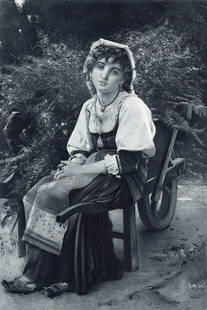 1800s Leon Perrault Antique Print End of Day Framed Signed: Leon-Jean-Bazille Perrault (French, 1832-1908). Return from the Fields. Antique heliogravure on thick wove paper after the original painting by a Master Engraver. Year: c. 1890. Signed in the plate,