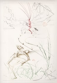 Salvador Dali Tristan Etching Signed Limited Framed