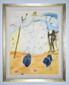 Salvador Dali Moses Traditions Etching/Lithograph Signed Limited Framed