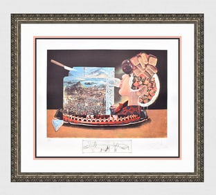 Salvador Dali Lithograph Diners of Gala Signed Numbered Limited Framed