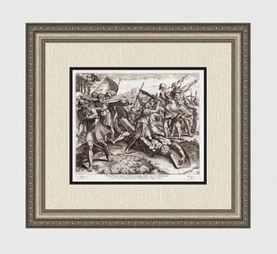 Raphael 1649 Engraving Vatican David and Goliath
