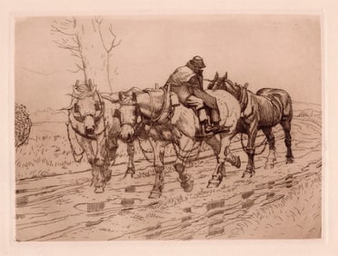 George Gascoigne The Return from Work 1893 etching