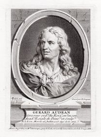 1738 Antoine Coyzevox Gerard Audran engraving signed