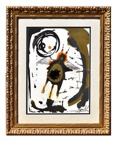Salvador Dali Framed Original 1967 Biblia Sacra Birds Lithograph