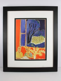 Henri Matisse Two Girls,Orange Background, Blue Garden (Deux fillettes, fond corail, jardin bleu)