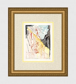 1960 Dali Mystic ladder Authentic Woodcut