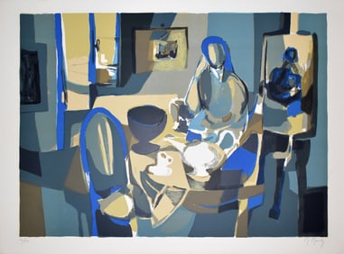 Marcel Mouly Hand signed Lithograph Interior