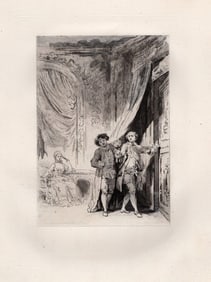 Limited 1800s JEAN-HONORE FRAGONARD Etching Le Magnifique FRAMED