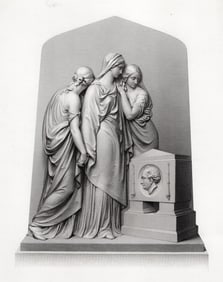 John Henry FOLEY 1800s Engraving The Tomb Revisited FRAMED