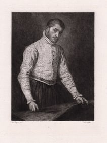 Giovanni Battista Moroni The Tailor ('Il Tagliapanni') 1874 etching