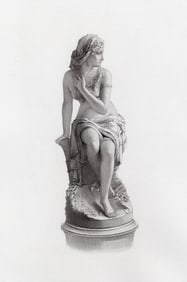 1875 Engraving Giovanni Battista Lombardi Susannah Framed