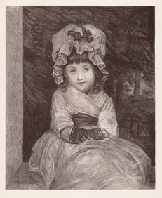 Sir Joshua Reynolds The Mob Cap 1873 lithograph