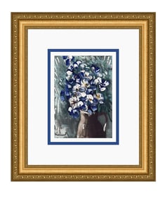 1958 Maurice de Vlaminck Les Delphiniums lithograph signed