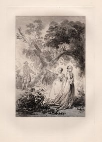 Framed 1800s Jean-Honore Fragonard Limited Etching NICAISE THE BEAUTY Limited